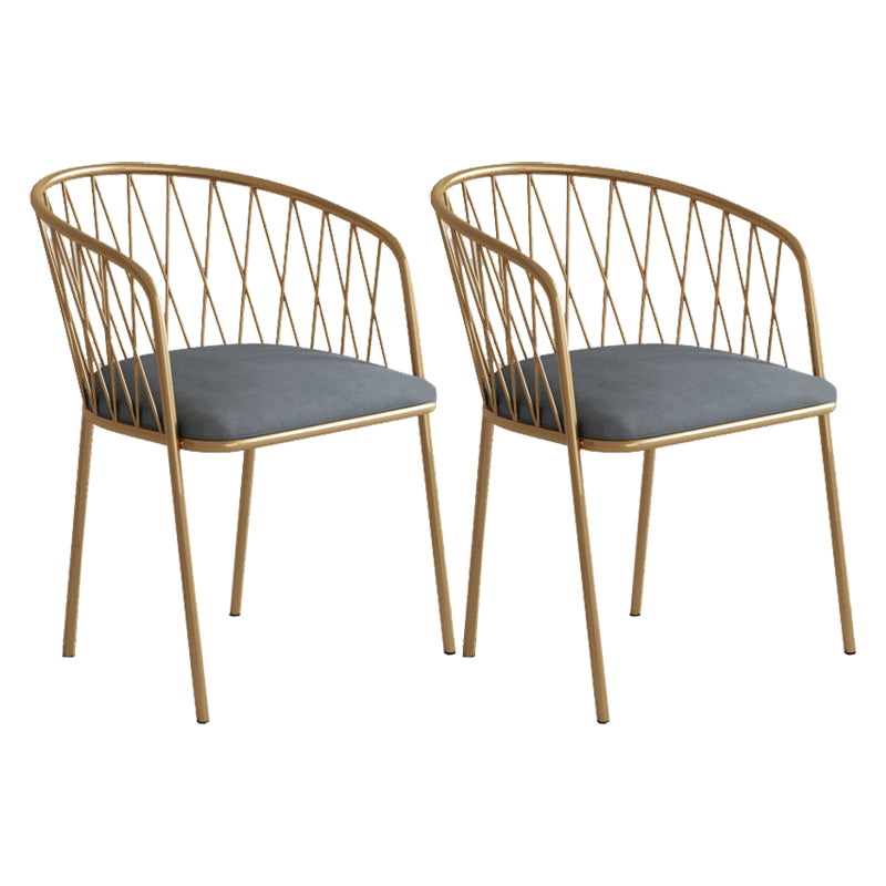 Glam Dinette Set para el hogar 1/2/3/5 piezas Mesa de comedor blanca con sillas de metal