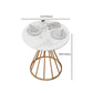 Glam Dinette Set para el hogar 1/2/3/5 piezas Mesa de comedor blanca con sillas de metal