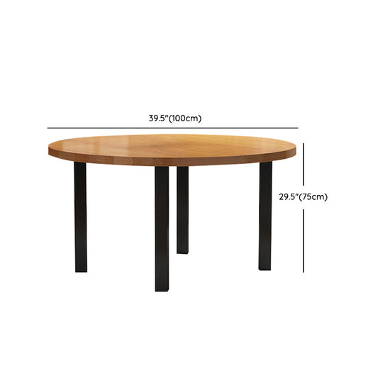 Solid Wood Round Dining Table Set 1/2/5 Pieces Dinette Set for Home