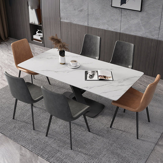 Rectangle Dining Table Set 1/2/4/5/6/7 Pieces Metal Dinette Set for Home