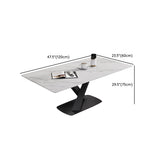 Set da tavolo da pranzo rettangolare 1/2/4/5/6/7 pezzi Dinette in metallo per casa