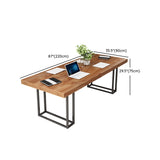 茶色のソリッドウッドダイニングテーブルセット1/2/5/7ピースインダストリアルディネットセットセット