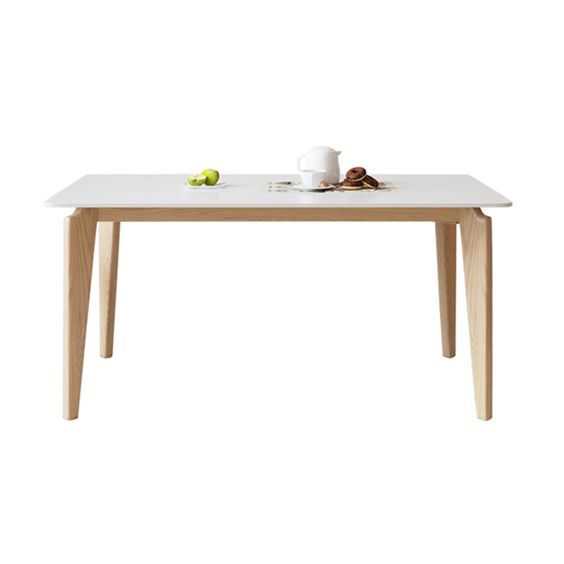 コンテンポラリーダイニングセット1/5 PCSソリッドウッドフレームダイニングテーブルと椅子