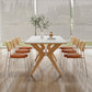 Steen top eettafel set met houten frame 1/4/5/7 stuks moderne dinette set voor thuis