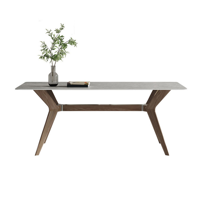 Set di tavoli da pranzo in pietra grigio moderno 1/4/5 pezzi set da pranzo con sedie in pelle