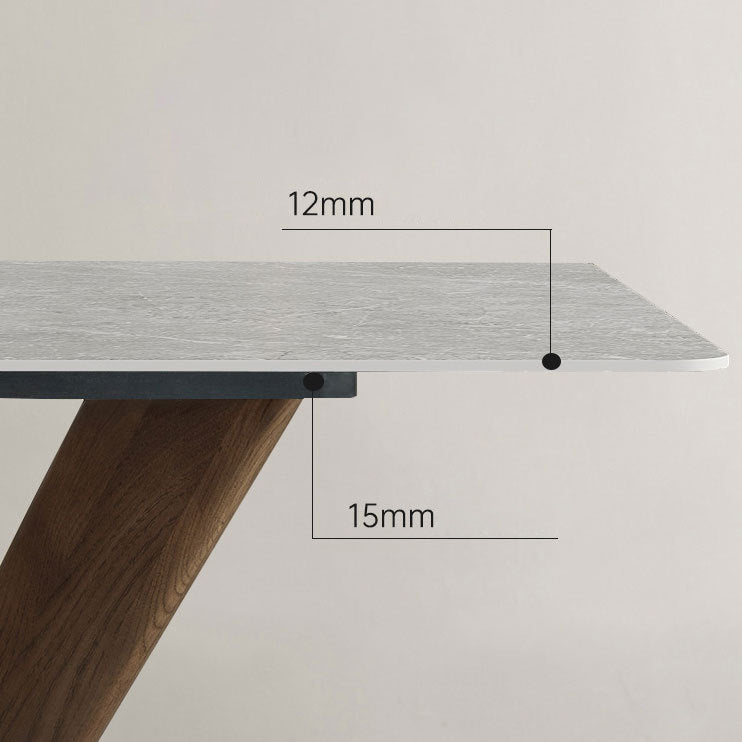 Set di tavoli da pranzo in pietra grigio moderno 1/4/5 pezzi set da pranzo con sedie in pelle