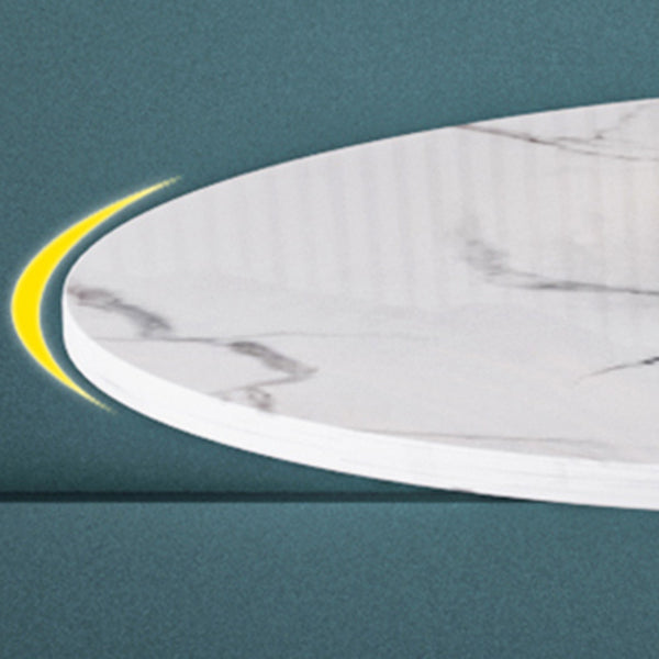 Juego de comedor glamoroso con sillas de cuero 1/4/5 piezas de mesa blanca brillante juego de mesa de comedor de piedra blanca