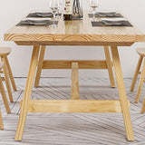 Modern Dining Set 1/3/5/6 Pcs Solid Wood Dining Table and Chairs