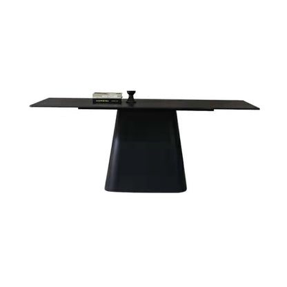 Moderne eetgelegenheid 1/4/5/7 PCS Zwart rechthoekige eettafel met gestoffeerde stoelen