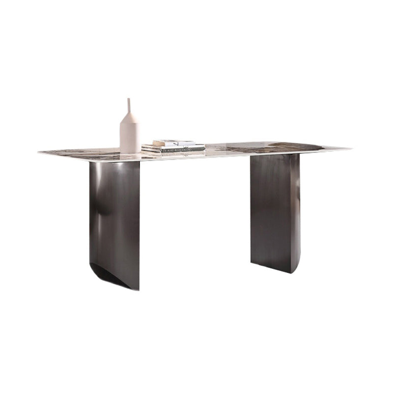 Glam Style Dinette Set for Home 1/2/3/5/6 Pieces Glossy White Dining Table Set Gold 79"L x 35"W Clearhalo 'Dining Room Sets' 'Dining Tables & Seating' 'dining_room_set' 'furn' 'furn_dining_room_set' 'Furniture' 'Kitchen & Dining Furniture' 6369928