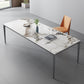 Polished Finish Stone Top Dining Table Set 1/2/4/5/7 Pieces Modern Dinette Set