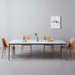 Polished Finish Stone Top Dining Table Set 1/2/4/5/7 Pieces Modern Dinette Set