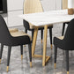 Glam Dining Table Set 1/2/7 Pcs Sintered Stone Dining Table and Upholstered Chairs Clearhalo 'Dining Room Sets' 'Dining Tables & Seating' 'dining_room_set' 'furn' 'furn_dining_room_set' 'Furniture' 'Kitchen & Dining Furniture' 6369967