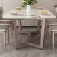 High Gloss White Dining Table Set 1/2/6/7 Pieces Glam Dinette Set with Padded Chairs