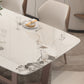 High Gloss White Dining Table Set 1/2/6/7 Pieces Glam Dinette Set with Padded Chairs