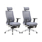 Modern Desk Chair Mesh Computer Chair Conference Chair in Gray 2 Piece Set Clearhalo 'furn' 'furn_office_chair' 'Furniture' 'Office Chairs' 'Office Furniture' 'office_chair' 6370050