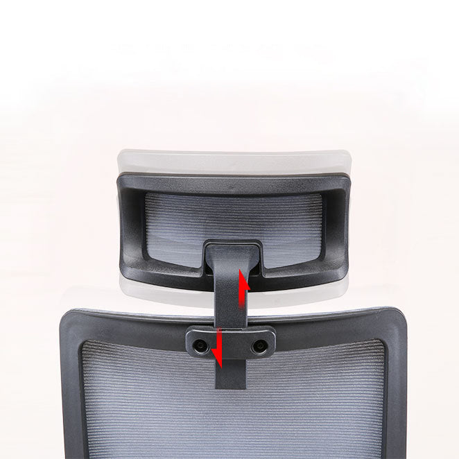 Modern Desk Chair Mesh Computer Chair Conference Chair in Gray Clearhalo 'furn' 'furn_office_chair' 'Furniture' 'Office Chairs' 'Office Furniture' 'office_chair' 6370059