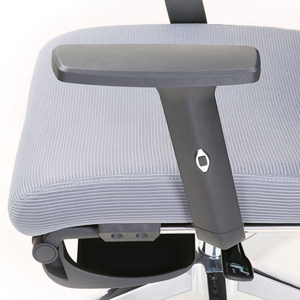 Modern Desk Chair Mesh Computer Chair Conference Chair in Gray Clearhalo 'furn' 'furn_office_chair' 'Furniture' 'Office Chairs' 'Office Furniture' 'office_chair' 6370061
