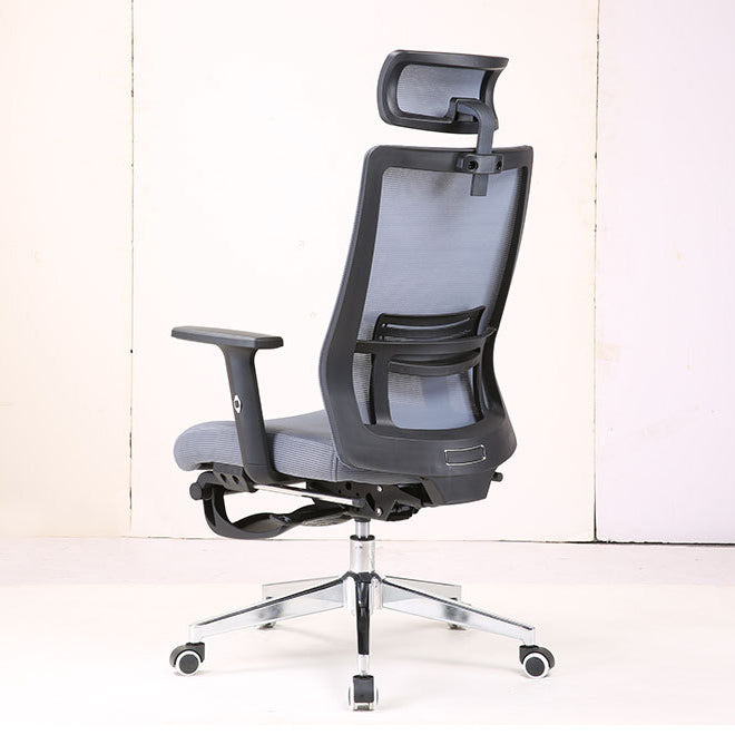 Modern Desk Chair Mesh Computer Chair Conference Chair in Gray Clearhalo 'furn' 'furn_office_chair' 'Furniture' 'Office Chairs' 'Office Furniture' 'office_chair' 6370062