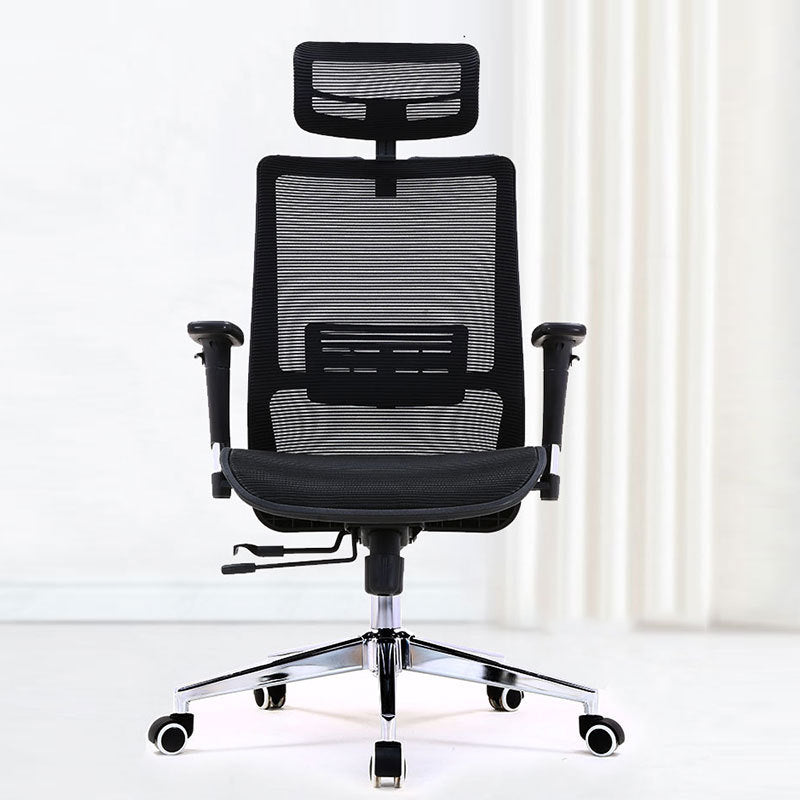 Modern Desk Chair Mesh Computer Chair Conference Chair in Black 1 Piece Clearhalo 'furn' 'furn_office_chair' 'Furniture' 'Office Chairs' 'Office Furniture' 'office_chair' 6370065