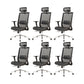 Modern Desk Chair Mesh Computer Chair Conference Chair in Black 6 Piece Set Clearhalo 'furn' 'furn_office_chair' 'Furniture' 'Office Chairs' 'Office Furniture' 'office_chair' 6370070