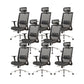Modern Desk Chair Mesh Computer Chair Conference Chair in Black 8 Piece Set Clearhalo 'furn' 'furn_office_chair' 'Furniture' 'Office Chairs' 'Office Furniture' 'office_chair' 6370072