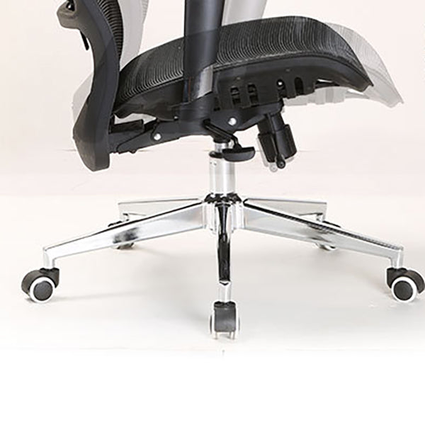 Modern Desk Chair Mesh Computer Chair Conference Chair in Black Clearhalo 'furn' 'furn_office_chair' 'Furniture' 'Office Chairs' 'Office Furniture' 'office_chair' 6370077