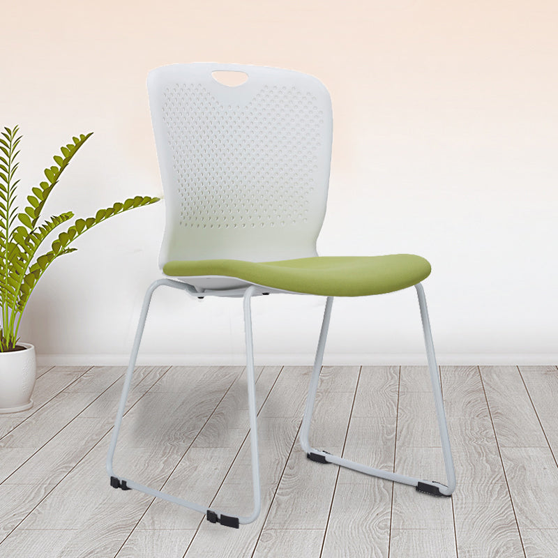 Contemporary Armless Office Chair Plastic Mid Back No Wheels Conference Chair Without Writing Pad 1 Piece Clearhalo 'furn' 'furn_office_chair' 'Furniture' 'Office Chairs' 'Office Furniture' 'office_chair' 6370098