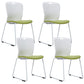 Contemporary Armless Office Chair Plastic Mid Back No Wheels Conference Chair Without Writing Pad 4 Piece Set Clearhalo 'furn' 'furn_office_chair' 'Furniture' 'Office Chairs' 'Office Furniture' 'office_chair' 6370101