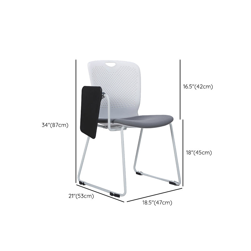 Contemporary Armless Office Chair Plastic Mid Back No Wheels Conference Chair Clearhalo 'furn' 'furn_office_chair' 'Furniture' 'Office Chairs' 'Office Furniture' 'office_chair' 6370113