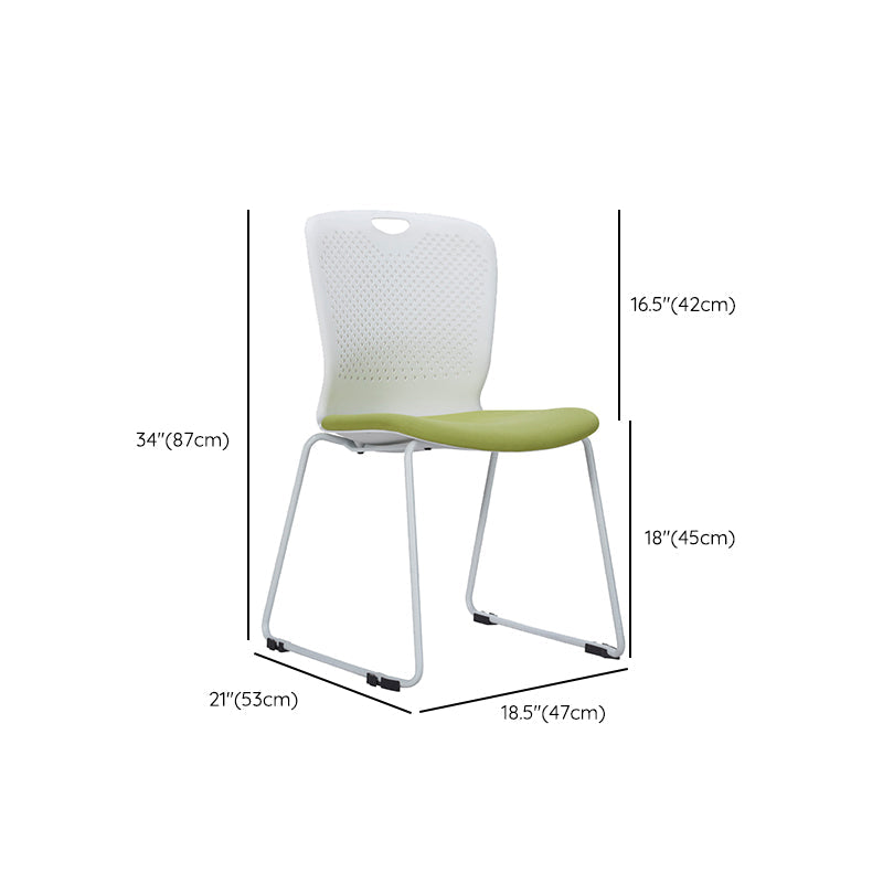 Contemporary Armless Office Chair Plastic Mid Back No Wheels Conference Chair Clearhalo 'furn' 'furn_office_chair' 'Furniture' 'Office Chairs' 'Office Furniture' 'office_chair' 6370114