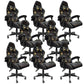 Sedia da scrivania moderna Sedia da gioco ergonomica in pelle Sedia con schienale alto con ruote