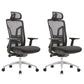 Ergonomic Adjustable Mesh Office Chair Adjustable Arms Swivel Chair Black 2 Piece Set Clearhalo 'furn' 'furn_office_chair' 'Furniture' 'Office Chairs' 'Office Furniture' 'office_chair' 6370132