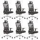 Ergonomic Adjustable Mesh Office Chair Adjustable Arms Swivel Chair Black 6 Piece Set Clearhalo 'furn' 'furn_office_chair' 'Furniture' 'Office Chairs' 'Office Furniture' 'office_chair' 6370136