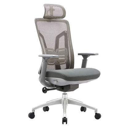 Ergonomic Adjustable Mesh Office Chair Adjustable Arms Swivel Chair Grey 1 Piece Clearhalo 'furn' 'furn_office_chair' 'Furniture' 'Office Chairs' 'Office Furniture' 'office_chair' 6370140