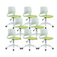 Modern Desk Chair Office Armless Chair Conference Chair with Wheels 8 Piece Set Nylon Clearhalo 'furn' 'furn_office_chair' 'Furniture' 'Office Chairs' 'Office Furniture' 'office_chair' 6370165