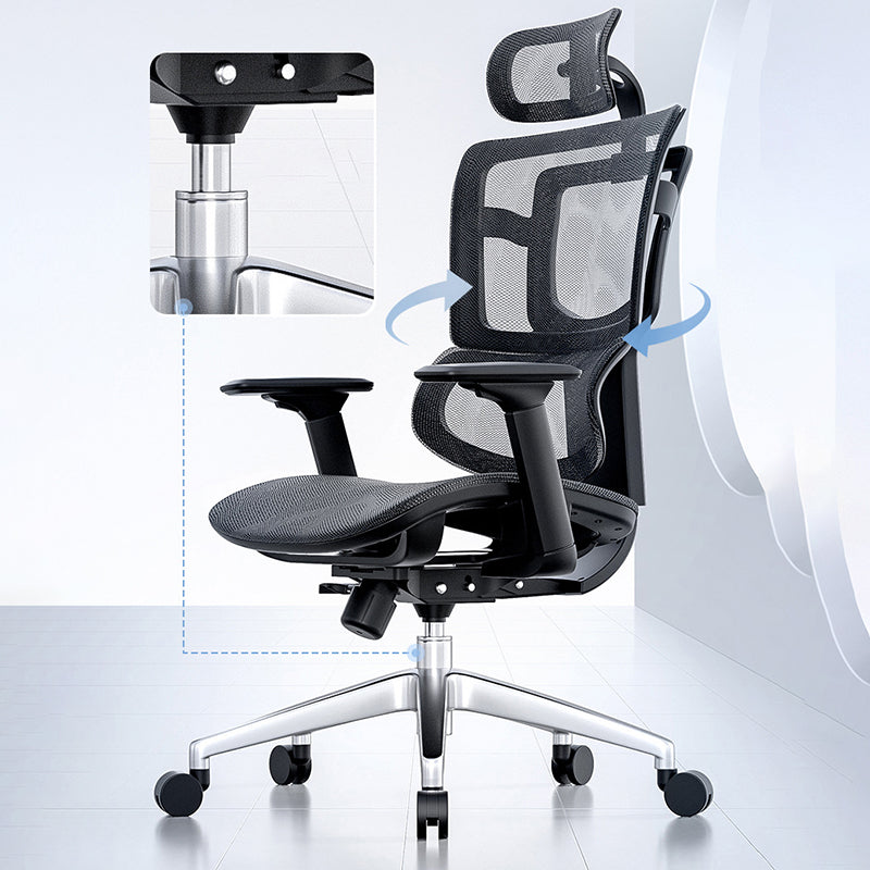 Modern Desk Chair Mesh Office Chair Adjustable Chair with Wheels Clearhalo 'furn' 'furn_office_chair' 'Furniture' 'Office Chairs' 'Office Furniture' 'office_chair' 6370170