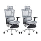 Modern Desk Chair Mesh Office Chair Adjustable Chair with Wheels Grey 2 Piece Set Clearhalo 'furn' 'furn_office_chair' 'Furniture' 'Office Chairs' 'Office Furniture' 'office_chair' 6370171