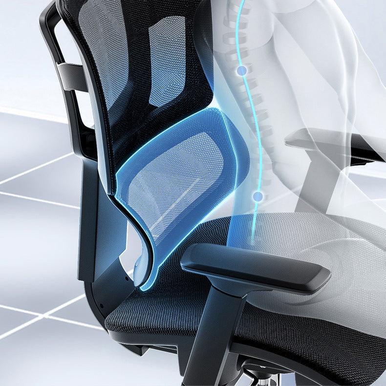 Modern Desk Chair Mesh Office Chair Adjustable Chair with Wheels Clearhalo 'furn' 'furn_office_chair' 'Furniture' 'Office Chairs' 'Office Furniture' 'office_chair' 6370174