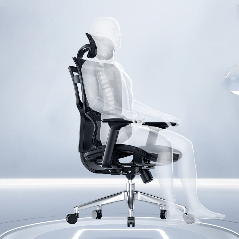 Modern Desk Chair Mesh Office Chair Adjustable Chair with Wheels Clearhalo 'furn' 'furn_office_chair' 'Furniture' 'Office Chairs' 'Office Furniture' 'office_chair' 6370184