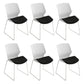 19" Wide Contemporary Desk Chair White No Wheels Office Chair Black 6 Piece Set Clearhalo 'furn' 'furn_office_chair' 'Furniture' 'Office Chairs' 'Office Furniture' 'office_chair' 6370213