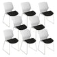 19" Wide Contemporary Desk Chair White No Wheels Office Chair Black 8 Piece Set Clearhalo 'furn' 'furn_office_chair' 'Furniture' 'Office Chairs' 'Office Furniture' 'office_chair' 6370214
