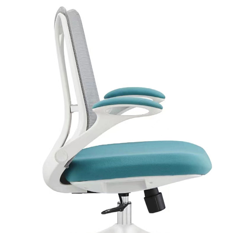 Contemporary Swivel Chair Flip-Up Armrest Mesh Mid-Back Office Chair Clearhalo 'furn' 'furn_office_chair' 'Furniture' 'Office Chairs' 'Office Furniture' 'office_chair' 6370256