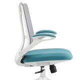 Eigentijdse draaikolk stoel flip-up armleuning mesh mid-back bureau stoel