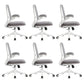 Contemporary Swivel Chair Flip-Up Armrest Mesh Mid-Back Office Chair Grey 6 Piece Set Clearhalo 'furn' 'furn_office_chair' 'Furniture' 'Office Chairs' 'Office Furniture' 'office_chair' 6370267