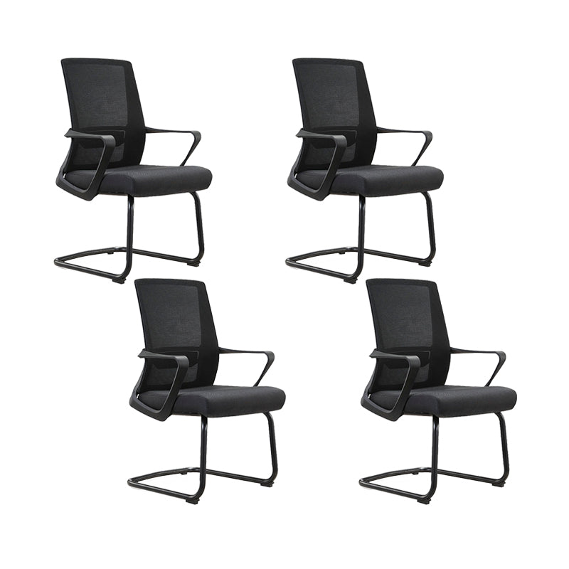 Contemporary Breathable AirGrid Desk Chair Microfiber Conference Arm Chair 4 Piece Set Arch Without Headrest Clearhalo 'furn' 'furn_office_chair' 'Furniture' 'Office Chairs' 'Office Furniture' 'office_chair' 6370302