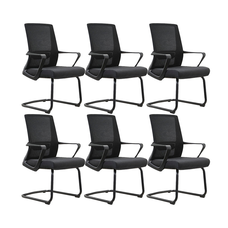 Contemporary Breathable AirGrid Desk Chair Microfiber Conference Arm Chair 6 Piece Set Arch Without Headrest Clearhalo 'furn' 'furn_office_chair' 'Furniture' 'Office Chairs' 'Office Furniture' 'office_chair' 6370304