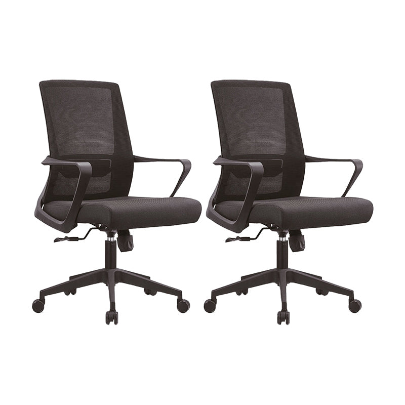 Contemporary Breathable AirGrid Desk Chair Microfiber Conference Arm Chair 2 Piece Set Star Base Without Headrest Clearhalo 'furn' 'furn_office_chair' 'Furniture' 'Office Chairs' 'Office Furniture' 'office_chair' 6370309