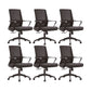 Contemporary Breathable AirGrid Desk Chair Microfiber Conference Arm Chair 6 Piece Set Star Base Without Headrest Clearhalo 'furn' 'furn_office_chair' 'Furniture' 'Office Chairs' 'Office Furniture' 'office_chair' 6370313