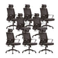 Contemporary Breathable AirGrid Desk Chair Microfiber Conference Arm Chair 8 Piece Set Star Base With Headrest Clearhalo 'furn' 'furn_office_chair' 'Furniture' 'Office Chairs' 'Office Furniture' 'office_chair' 6370320